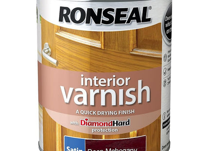Ronseal Interior Varnish Deep Mahogany Satin 750ml