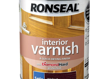 Ronseal Interior Varnish Walnut Satin 750ml