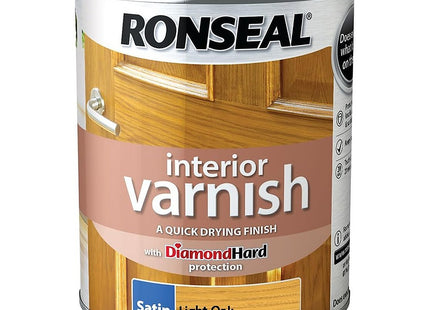 Ronseal Interior Varnish Light Oak Satin 750ml