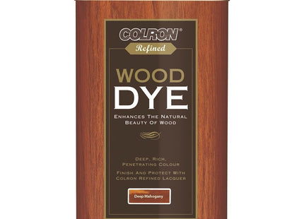 Ronseal Colron Refined Wood Dye 250ml - Deep Mahogany High-Performance Wood Stain for Interior Use