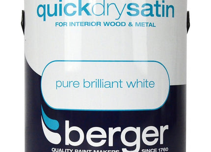 Berger Quick Dry Satin 2.5 Litre Brilliant White