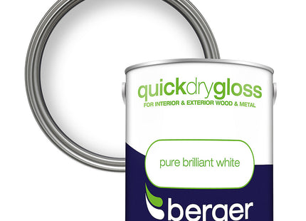 Berger Quick Dry Gloss 2.5 Litre Brilliant White