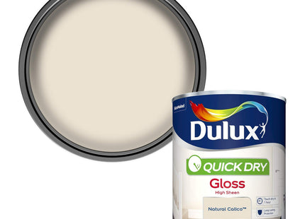 Dulux Quick Dry Gloss Paint For Wood And Metal, Natural Calico, 750ml