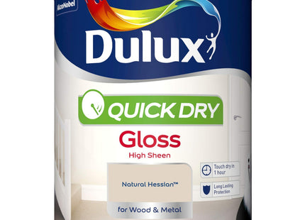 Dulux Quick Dry Gloss Paint For Wood And Metal - Natural Hessian 750ml