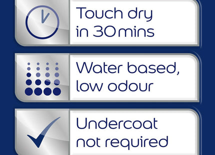 Dulux Quick Dry Satinwood Paint For Wood And Metal, Black, 750ml