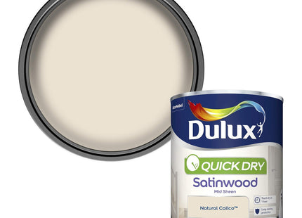 Dulux Quick Dry Satinwood Paint For Wood And Metal, Natural Calico, 750ml