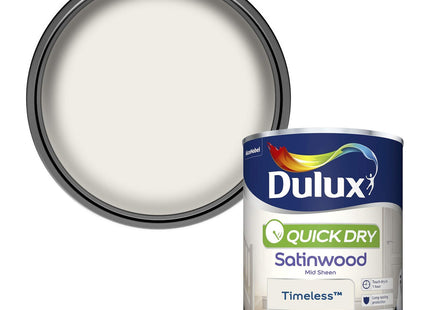 Dulux Quick Dry Satinwood Paint For Wood And Metal - Timeless 750ml