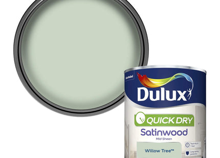 Dulux Quick Dry Satinwood Paint For Wood And Metal - Willow Tree 750ml