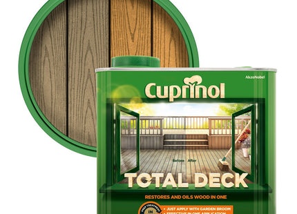Cuprinol Total Deck Restore and Oil Wood Clear 2.5 Litre CUPTDC25L