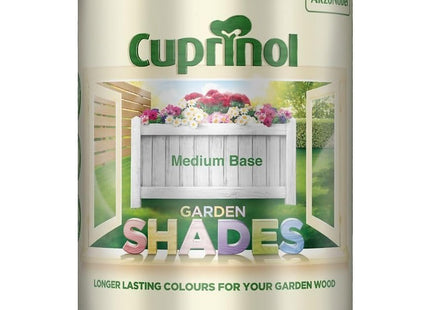 Cuprinol Garden Shades Medium Base 1 Litre - Tintable Wood Paint Base for Custom Garden Colours and Outdoor Timber Decoration
