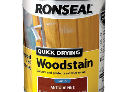 Ronseal Quick Drying Woodstain Satin Antique Pine 750ml