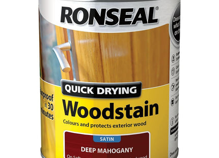 Ronseal Quick Drying Woodstain Deep Mahogany Satin 750ml