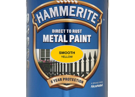 Hammerite 2.5 Litre Direct to Rust Smooth Finish - Yellow 5084877