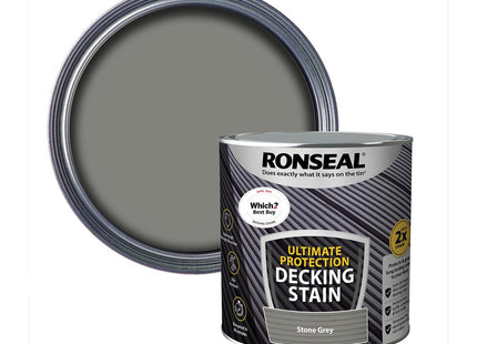 Ronseal Ultimate Decking Stain 2.5 Litre Stone Grey [39121]