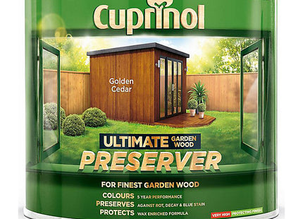 Cuprinol 1 Litre Ultimate Garden Wood Preserver - Golden Cedar CUPGWPREGC1L
