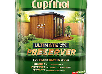 Cuprinol 1 Litre Ultimate Garden Wood Preserver - Golden Cedar CUPGWPREGC1L