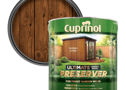 Cuprinol 4 Litre Ultimate Garden Wood Preserver - Golden Cedar CUPGWPREGC4L