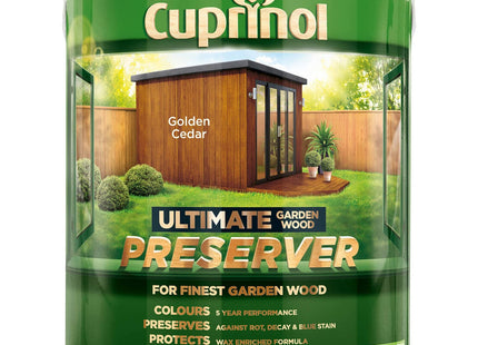 Cuprinol 4 Litre Ultimate Garden Wood Preserver - Golden Cedar CUPGWPREGC4L