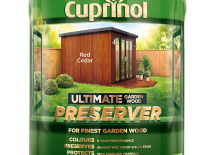 Cuprinol 4 Litre Ultimate Garden Wood Preserver - Red Cedar CUPGWPRERC4L