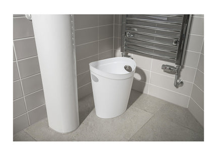Addis Plastic Waste Paper Bathroom Bedroom Office Trash Bin, Black, 12 Litre