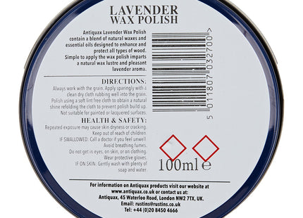 Antiquax Lavender Polish Trusted Sustainable Wood Care Solution 100ml