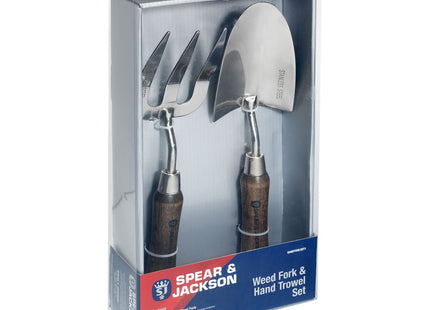 Spear & Jackson Stainless Hand Trowel & Weed Fork Set HANDTOOLSET1