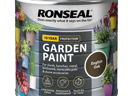 Ronseal Garden Paint English Oak, 250ml RSLGPEO250