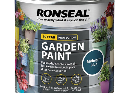 Ronseal Garden Paint Midnight Blue, 250ml RSLGPMB250