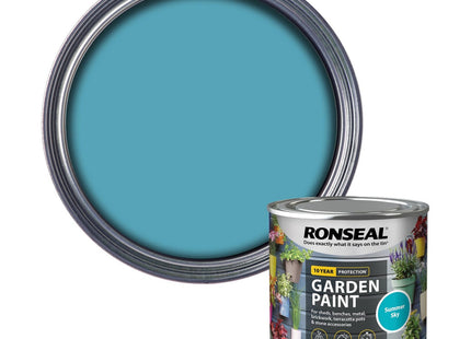 Ronseal 250ml Garden Paint - Summer Sky RSLGPSS250