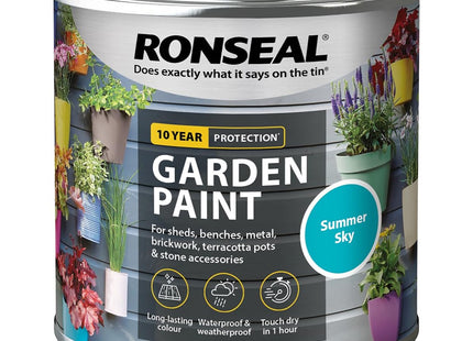 Ronseal 250ml Garden Paint - Summer Sky RSLGPSS250