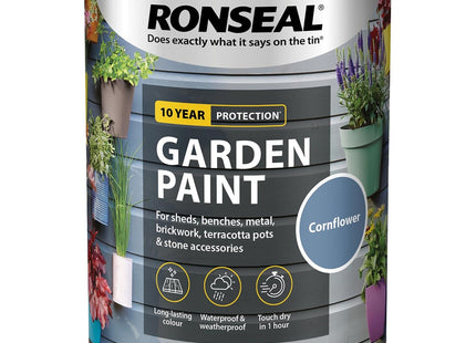 Ronseal Garden Paint Cornflower, 750ml RSLGPCF750