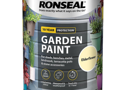 Ronseal Garden Paint Elderflower, 750ml RSLGPEF750