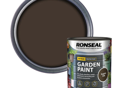 Ronseal Garden Paint English Oak, 750ml RSLGPEO750