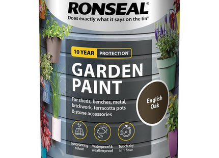 Ronseal Garden Paint English Oak, 750ml RSLGPEO750