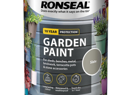 Ronseal Garden Paint Slate, 750ml RSLGPSL750