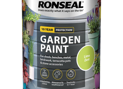 Ronseal Garden Paint Lime Zest, 750ml RSLGPLZ750