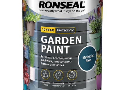 Ronseal Garden Paint Midnight Blue, 750ml RSLGPMB750