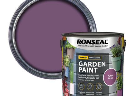 Ronseal Garden Paint Purple Berry 2.5 Litre RSLGPPB25L