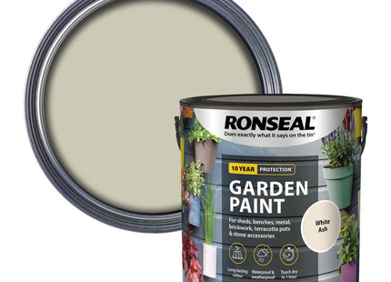 Ronseal Garden Paint White Ash 2.5 Litre RSLGPWA25L