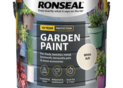 Ronseal Garden Paint White Ash 2.5 Litre RSLGPWA25L
