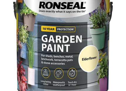 Ronseal Garden Paint Elderflower 2.5 Litre RSLGPEF25L