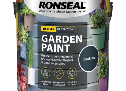 Ronseal Garden Paint Blackbird 2.5 Litre 37430