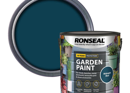 Ronseal Garden Paint Midnight Blue 2.5 Litre RSLGPMB25L
