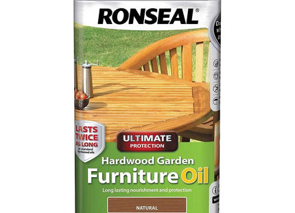 Ronseal Ultimate Protection Hardwood Garden Furniture Oil Clear 1 Litre 37356
