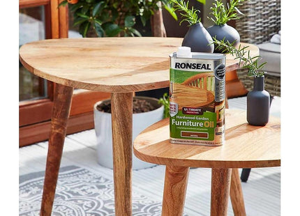Ronseal Ultimate Protection Hardwood Garden Furniture Oil Clear 1 Litre 37356