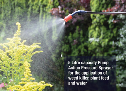Spear & Jackson 5LPAPS 5 Litre Pump Action Pressure Sprayer