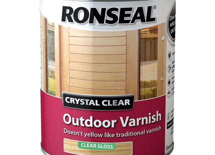 Ronseal 2.5 Litre Crystal Outdoor Matt Finish Varnish - clear CCODVM25L