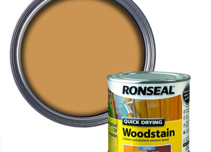 Ronseal 250ml Satin Finish Quick Dry Woodstain - Natural Pine QDWSNP250