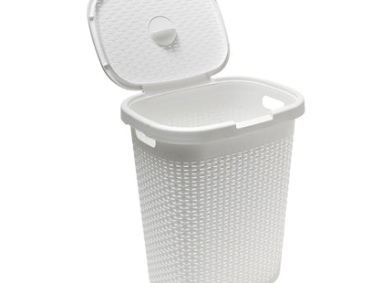 Addis 50 Litre Calico Faux Rattan Hamper, Cream