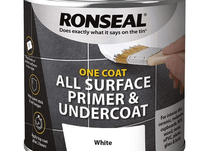 Ronseal One Coat All Surface Primer and Undercoat White 750ml - Interior OCAPP750